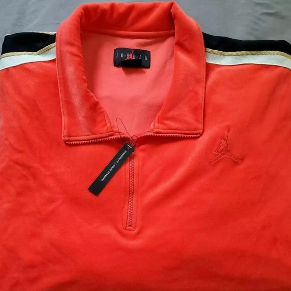 Men Air Jordan Wings Velour Pullover 1/4 Jacket - Picture 6 of 7